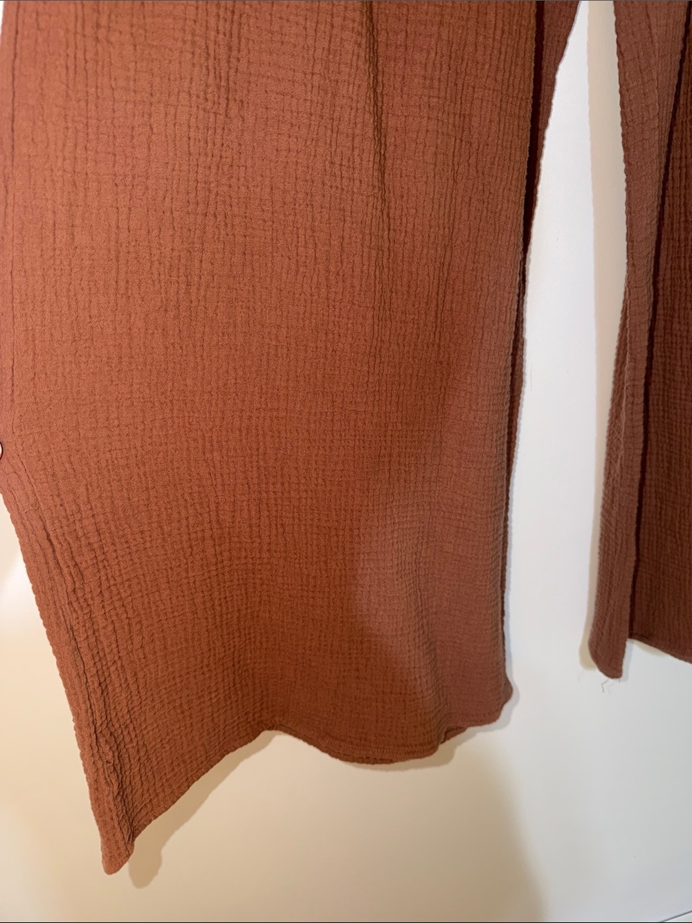 BUCKETLIST Wide-Leg Drawstring Pants in Brown festival style size small - Picture 4 of 7